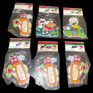 Vintage 1989 Golfing Christmas Ornament Lot Of 6 Kirt Adler Santa's World New